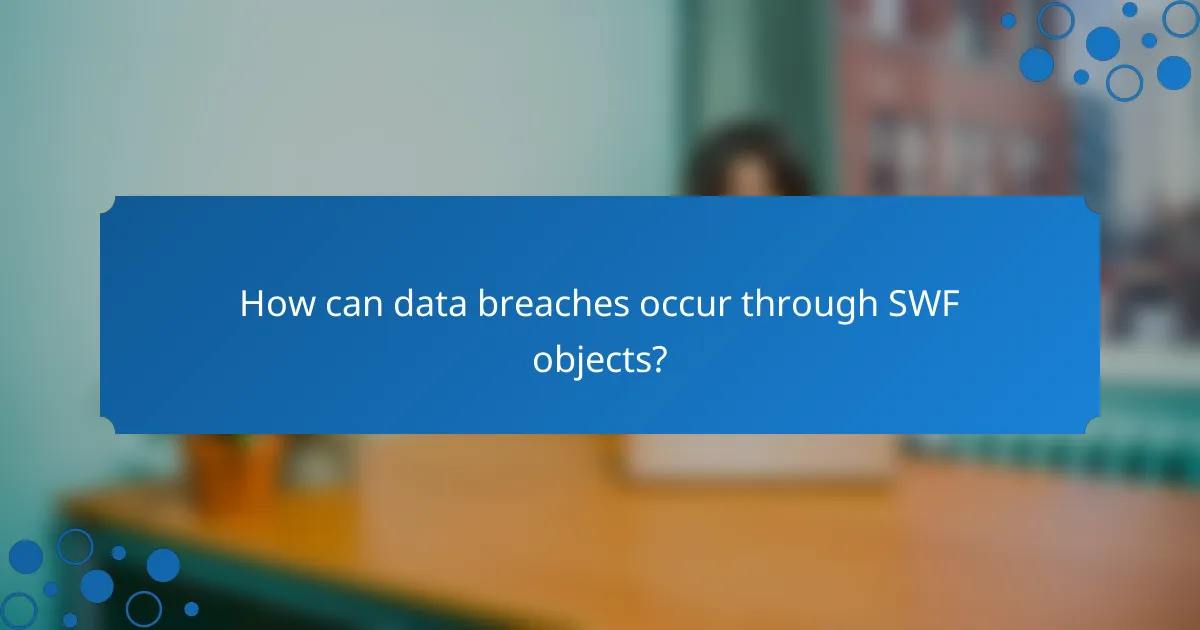 How can data breaches occur through SWF objects?
