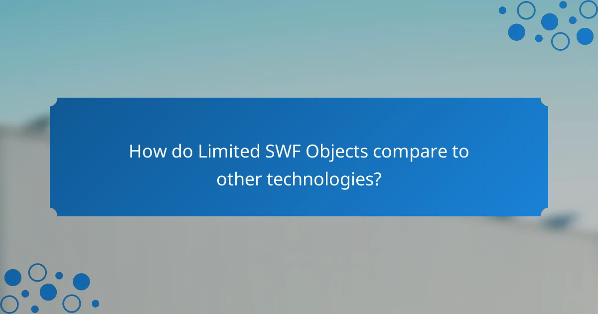 How do Limited SWF Objects compare to other technologies?