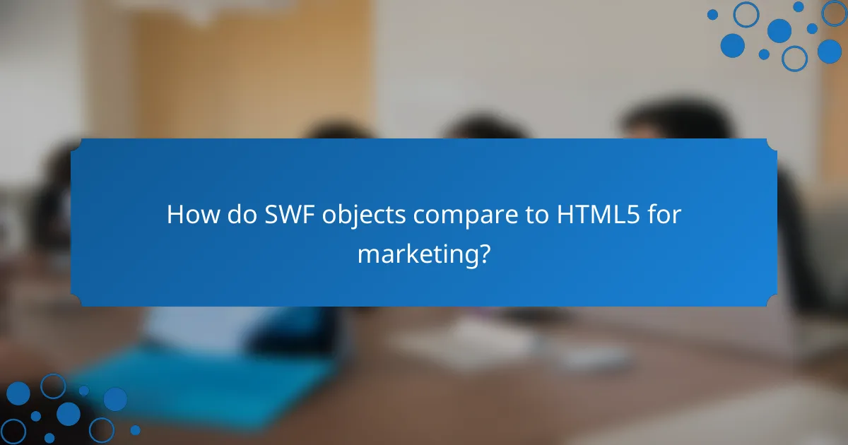How do SWF objects compare to HTML5 for marketing?