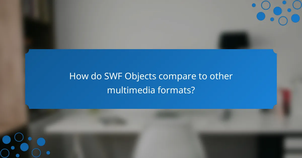 How do SWF Objects compare to other multimedia formats?